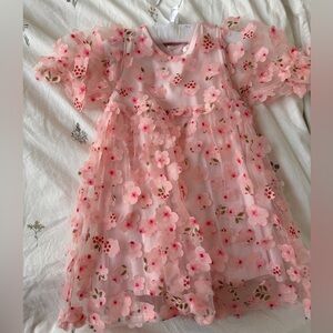 next Pink Floral Appliqué Tulle Dress